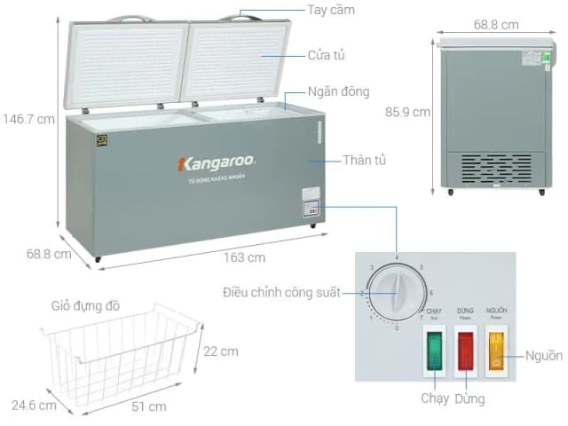 Top 1 so sánh giá Tủ đông Kangaroo 500 lít KGFZ560NG1 - Tìm sản phẩm giá rẻ nhất - Ảnh 5