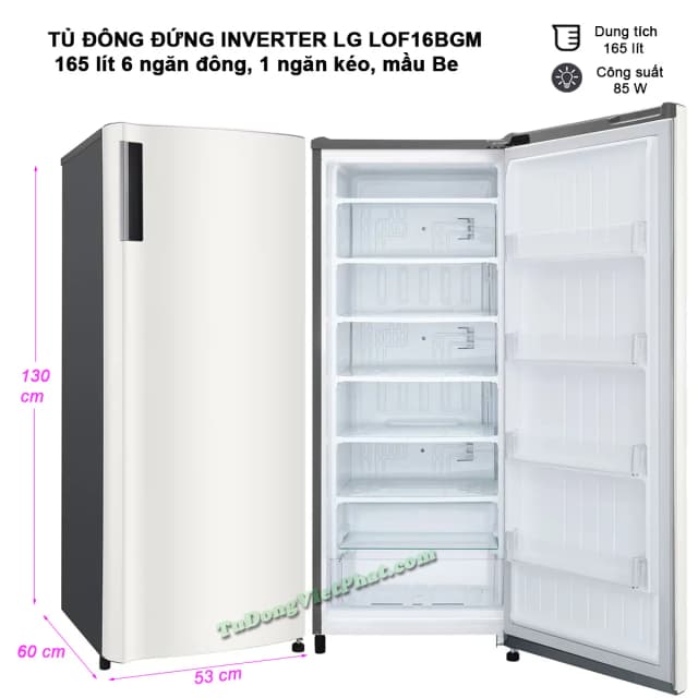 So sánh giá Tủ đông LG Inverter 165 lít LOF16BGM rẻ nhất? - Ảnh 8