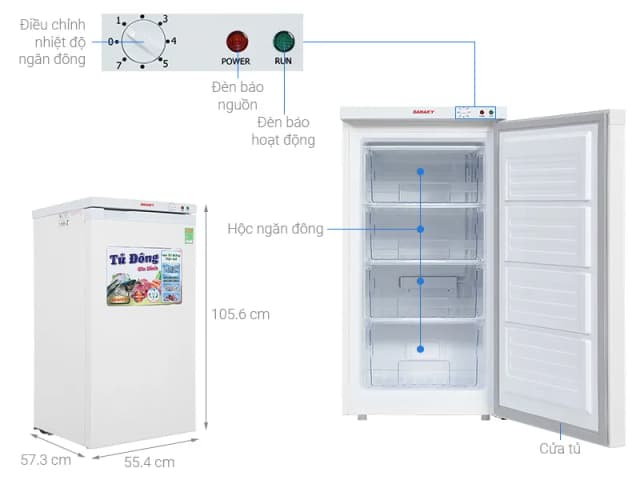 Tủ đông Sanaky 118 lít TD.VH160VD - Ảnh 10