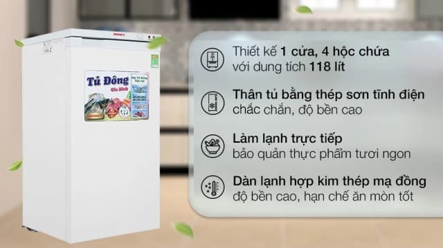 So sánh giá Tủ đông Sanaky 118 lít TD.VH160VD rẻ nhất? - Ảnh 4