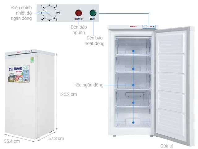 So sánh giá Tủ đông Sanaky 150 lít TD.VH180VD rẻ nhất? - Ảnh 2