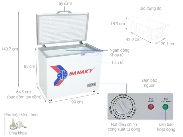Top 1 so sánh giá Tủ đông SANAKY 208 Lít TD.VH255HY2 - Tìm sản phẩm giá rẻ nhất - Ảnh 2