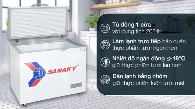 Top 1 so sánh giá Tủ đông SANAKY 208 Lít TD.VH255HY2 - Tìm sản phẩm giá rẻ nhất - Ảnh 3