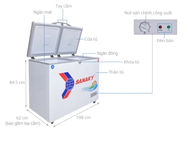 So sánh giá Tủ đông Sanaky 260 lít VH-3699W2KD rẻ nhất? - Ảnh 10