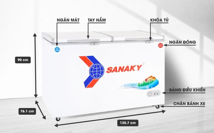 So sánh giá Tủ đông Sanaky 365 lít VH-5699W1 - Tìm sản phẩm giá rẻ nhất - Ảnh 15
