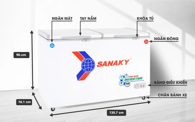 So sánh giá Tủ đông Sanaky Inverter 365 Lít VH-5699W3 rẻ nhất? - Ảnh 6