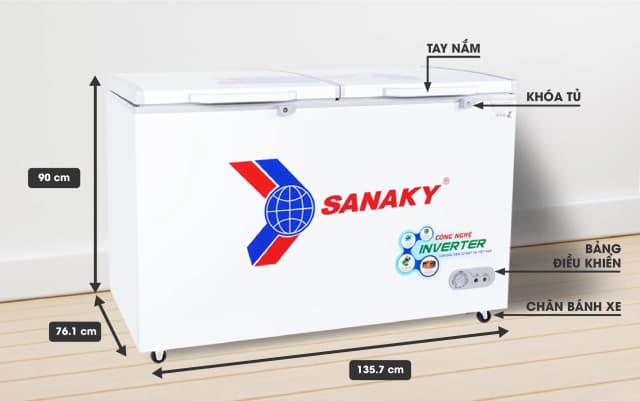 So sánh giá Tủ đông Sanaky Inverter 410 lít VH-5699HY3 rẻ nhất? - Ảnh 3