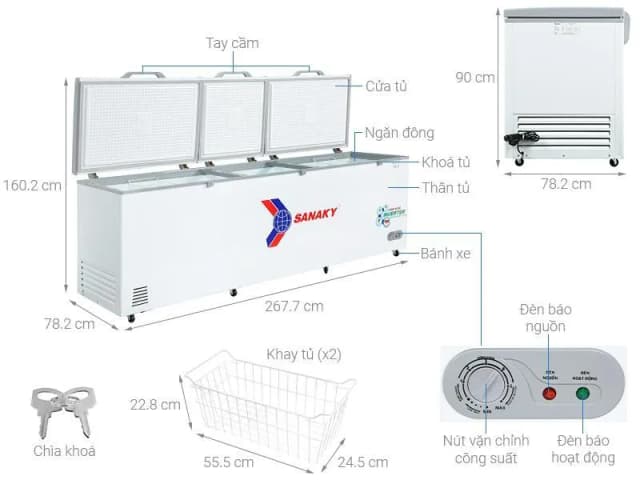 So sánh giá Tủ đông Sanaky Inverter 900 lít VH-1199HY3 rẻ nhất? - Ảnh 5