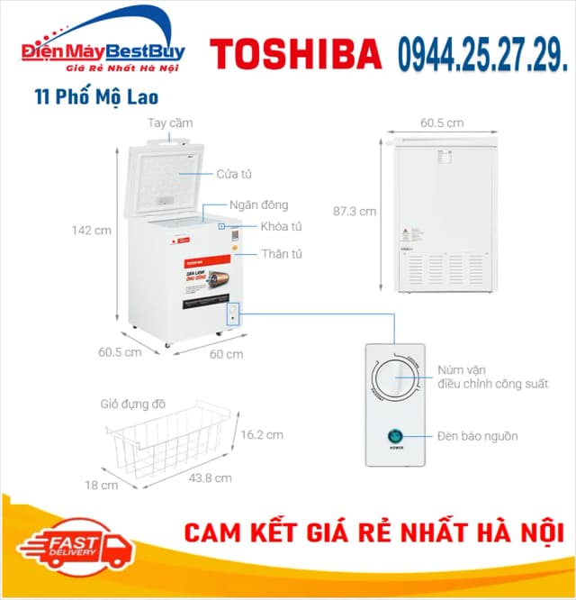 So sánh giá Tủ đông Toshiba Inverter 143 lít GR-RC185CM-PMV(01) rẻ nhất? - Ảnh 15