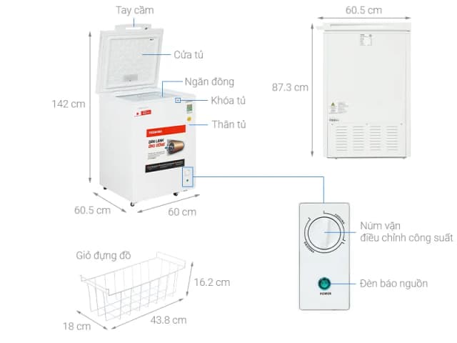 So sánh giá Tủ đông Toshiba Inverter 143 lít GR-RC185CM-PMV(01) rẻ nhất? - Ảnh 8
