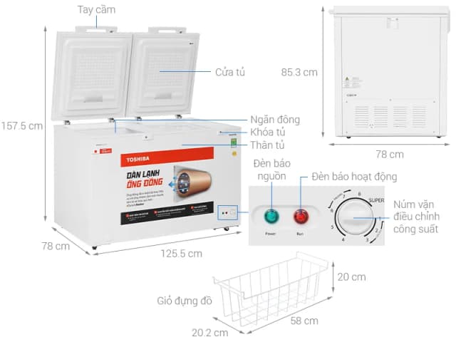 So sánh giá Tủ đông Toshiba Inverter 362 lít GR-RC470CM-PMV(01) rẻ nhất? - Ảnh 11