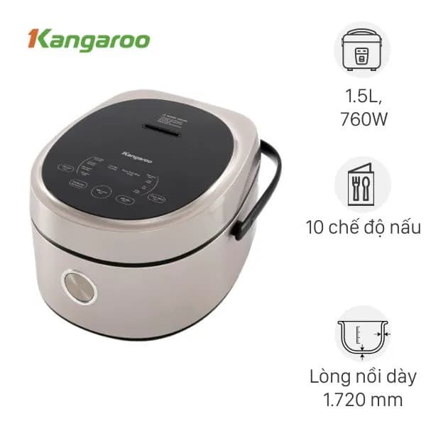 Nồi cơm điện tử Kangaroo 1.5 lít KG15DR10 - Ảnh 20