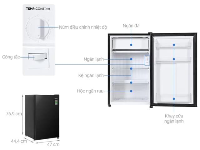 Top 1 so sánh giá Tủ lạnh Aqua 90 lít AQR-D100FA(GG) - Tìm sản phẩm giá rẻ nhất - Ảnh 3