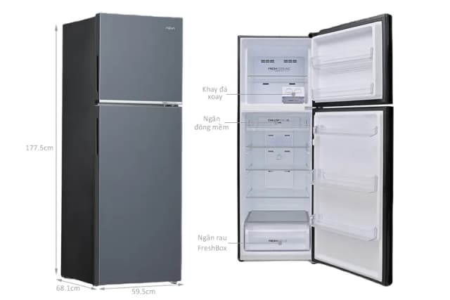 So sánh giá Tủ lạnh Aqua Inverter 358 lít AQR-T410FA(SL) rẻ nhất? - Ảnh 6