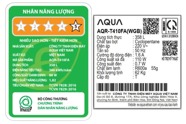 So sánh giá Tủ lạnh Aqua Inverter 358 lít AQR-T410FA(WGB) rẻ nhất? - Ảnh 12