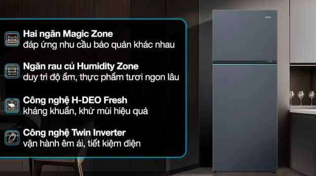 So sánh giá Tủ lạnh Aqua Inverter 455 lít AQR-T518FA(SL) rẻ nhất? - Ảnh 2