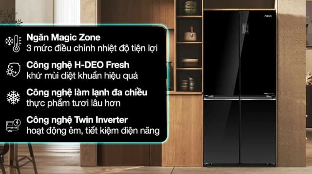 Top 1 so sánh giá Tủ lạnh AQUA Inverter 502 lít Multi Door AQR-M570XA(FS) - Tìm sản phẩm giá rẻ nhất - Ảnh 9