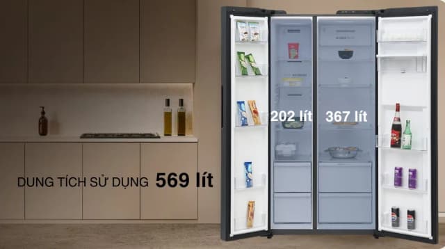 So sánh giá Tủ lạnh Aqua Inverter 569 lít Side By Side AQR-S633XA(WSL) rẻ nhất? - Ảnh 20