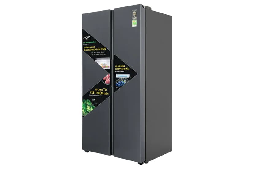 So sánh giá Tủ lạnh Aqua Inverter 646 lít Side By Side AQR-S682XA(WFS) - Tìm sản phẩm giá rẻ nhất - Ảnh 2