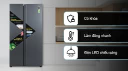 Tủ lạnh Aqua Inverter 646 lít Side By Side AQR-S682XA(WGB) - Giá rẻ nhất hôm nay - Ảnh 9