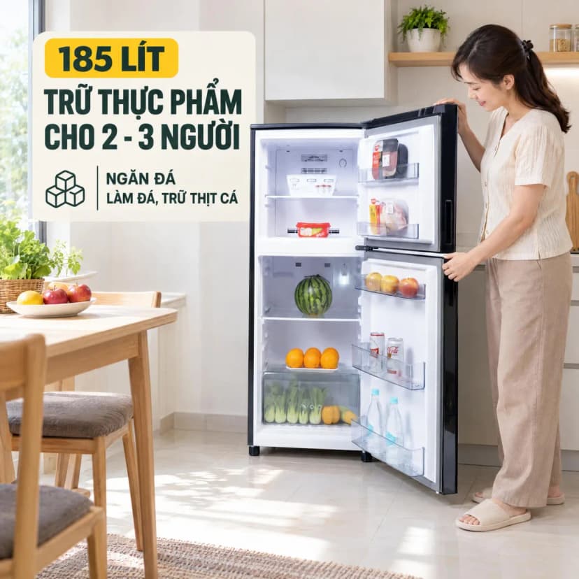 Tủ lạnh Funiki Inverter 185 lít HR T8185GB - Giá rẻ nhất hôm nay - Ảnh 2