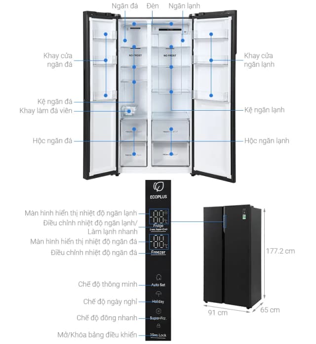 Top 1 so sánh giá Tủ lạnh Funiki Inverter 535 lít Side By Side HR SS8535SDG - Tìm sản phẩm giá rẻ nhất - Ảnh 19