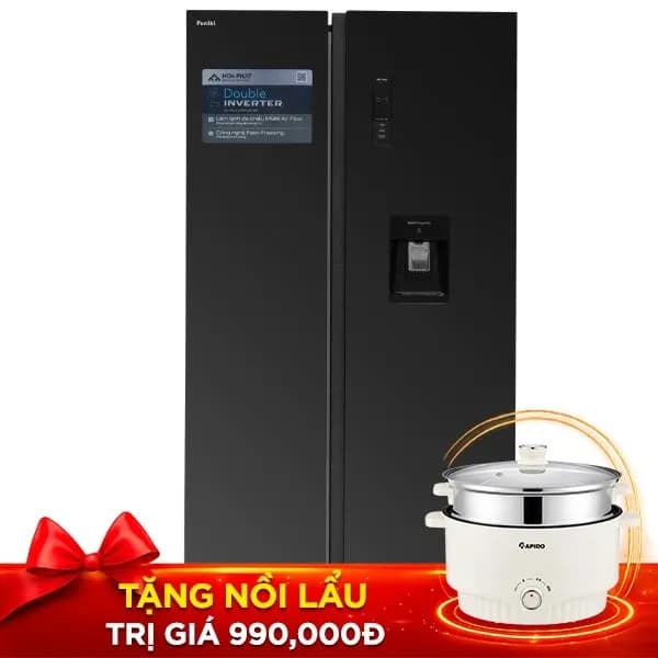 Tủ lạnh Funiki Inverter 535 lít Side By Side HR SS8535TDG - Ảnh 40