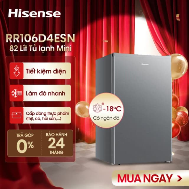 So sánh giá Tủ lạnh Hisense 82 lít RR106D4ESN rẻ nhất? - Ảnh 6