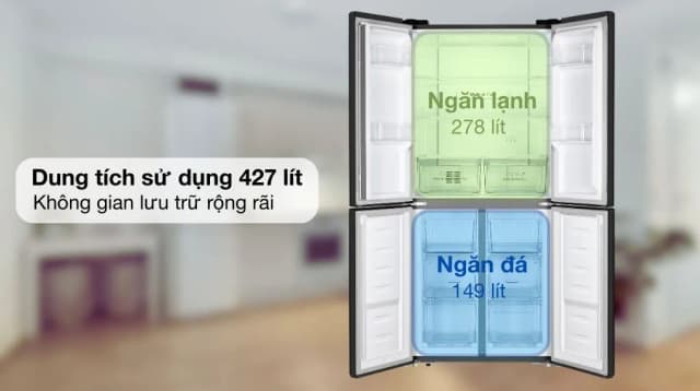 So sánh giá Tủ lạnh Hisense Inverter 427 lít Multi Door RQ519N4EBU rẻ nhất? - Ảnh 18