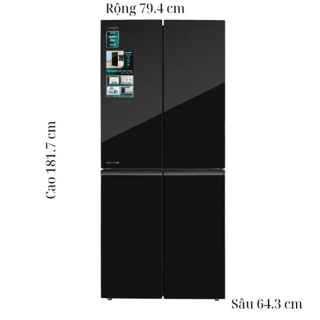 Top 1 so sánh giá Tủ lạnh Hisense Inverter 427 lít Multi Door RQ559N4EBU - Tìm sản phẩm giá rẻ nhất - Ảnh 8