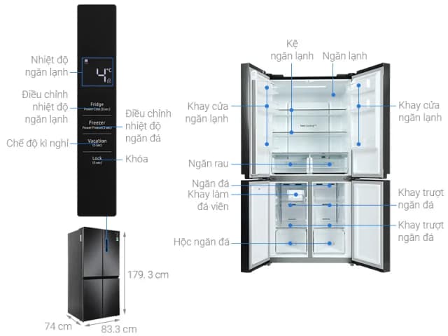 Top 1 so sánh giá Tủ lạnh Hisense Inverter 488 lít Multi Door RQ630N4EBUI3 - Tìm sản phẩm giá rẻ nhất - Ảnh 11