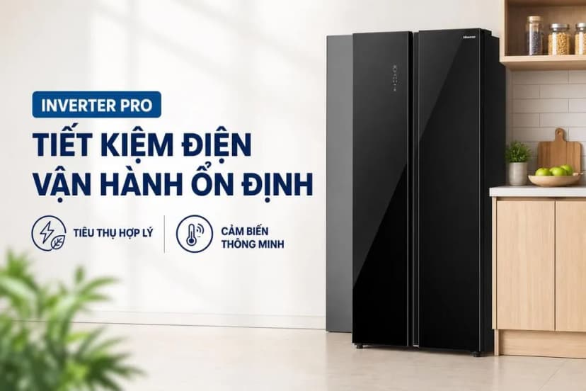 Tủ lạnh Hisense Inverter 544 lít Side By Side RS708N4EBU - Giá rẻ nhất hôm nay - Ảnh 5