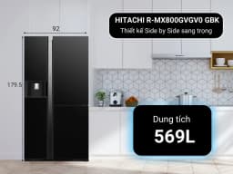 Tủ lạnh Hitachi Inverter 569 lít Side By Side R-MX800GVGV0 GBK - Giá rẻ nhất hôm nay - Ảnh 11