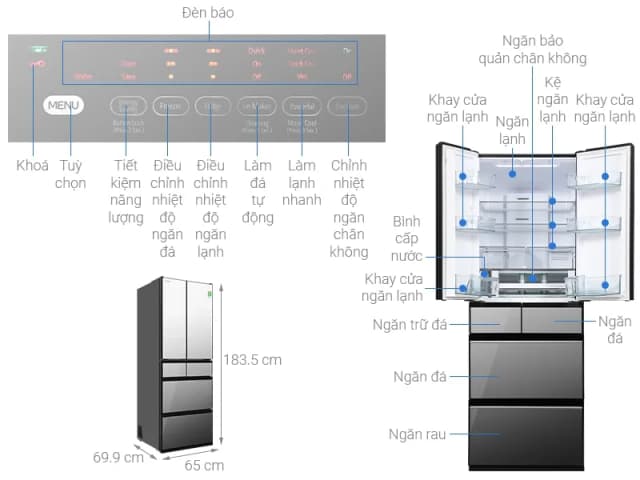 So sánh giá Tủ lạnh Hitachi Inverter 540 lít Multi Door R-HW540RV(X) rẻ nhất? - Ảnh 3