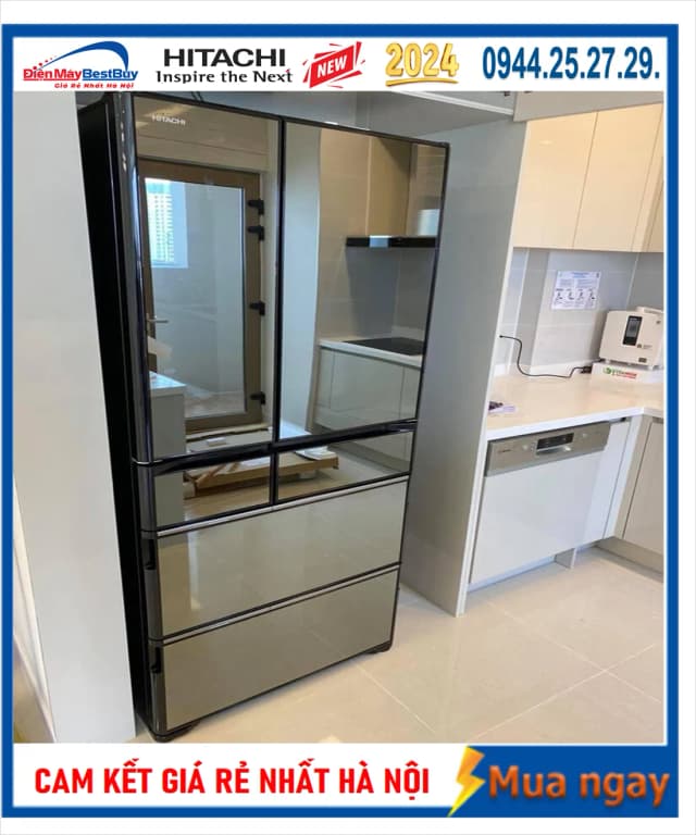 So sánh giá Tủ lạnh Hitachi Inverter 617 lít Multi Door R-HW620RV XK rẻ nhất? - Ảnh 6