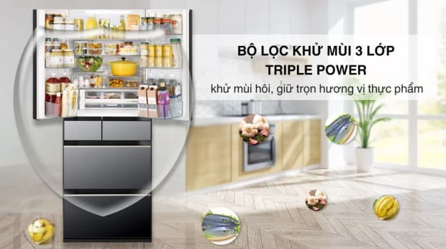 So sánh giá Tủ lạnh Hitachi Inverter 617 lít Multi Door R-HW620RV XK rẻ nhất? - Ảnh 8
