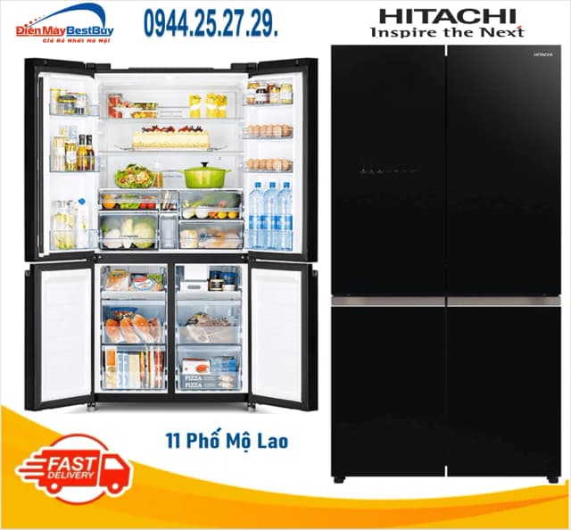 So sánh giá Tủ lạnh Hitachi Inverter 645 lít Multi Door R-WB700PGV4 GBK rẻ nhất? - Ảnh 10