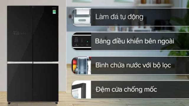 So sánh giá Tủ lạnh Hitachi Inverter 645 lít Multi Door R-WB700VGV4 GBK rẻ nhất? - Ảnh 17