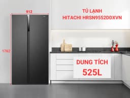 Tủ lạnh Hitachi Inverter 653 lít Side By Side HRSN9713ESAUVN - Giá rẻ nhất hôm nay - Ảnh 15