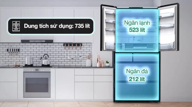 So sánh giá Tủ lạnh Hitachi Inverter 735 lít Multi Door R-ZX740KV X rẻ nhất? - Ảnh 11