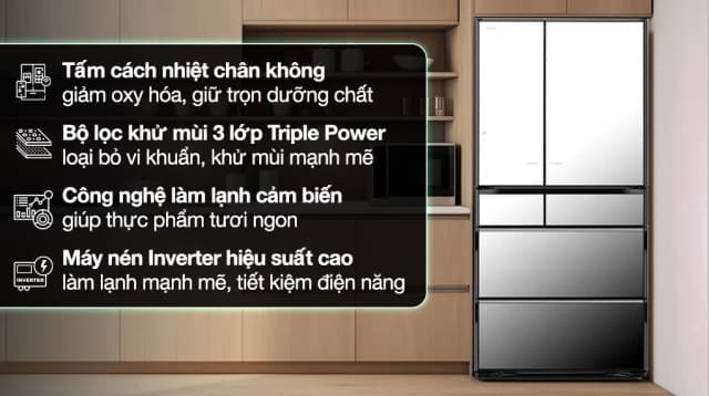 So sánh giá Tủ lạnh Hitachi Inverter 735 lít Multi Door R-ZX740KV X rẻ nhất? - Ảnh 6