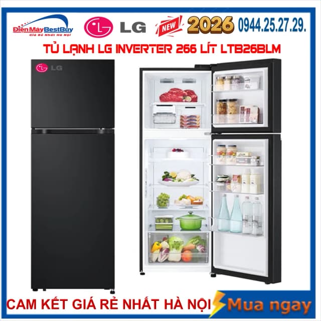 So sánh giá Tủ lạnh LG Inverter 266 lít T26BG rẻ nhất? - Ảnh 13