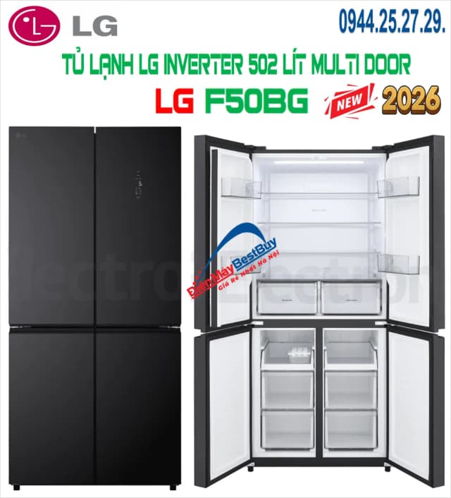 So sánh giá Tủ lạnh LG Inverter 502 lít Multi Door F50BG rẻ nhất? - Ảnh 10