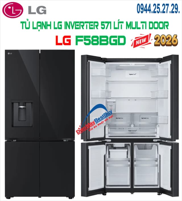So sánh giá Tủ lạnh LG Inverter 571 lít Multi Door F58BGD rẻ nhất? - Ảnh 4