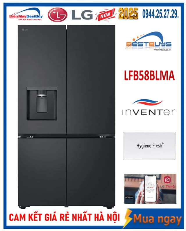So sánh giá Tủ lạnh LG Inverter 571 lít Multi Door LFD58BLMA rẻ nhất? - Ảnh 20