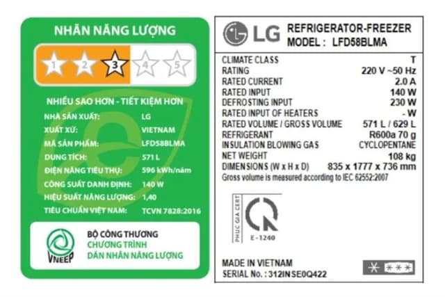 So sánh giá Tủ lạnh LG Inverter 571 lít Multi Door LFD58BLMA rẻ nhất? - Ảnh 8