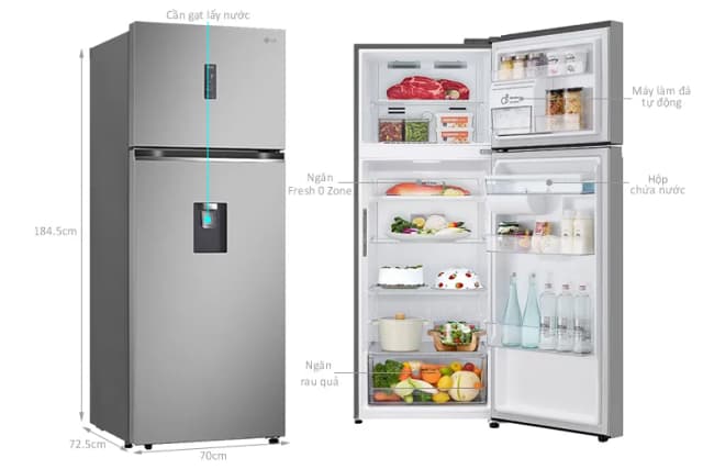 So sánh giá Tủ lạnh LG Inverter 459 lít LTD46SVMA rẻ nhất? - Ảnh 2