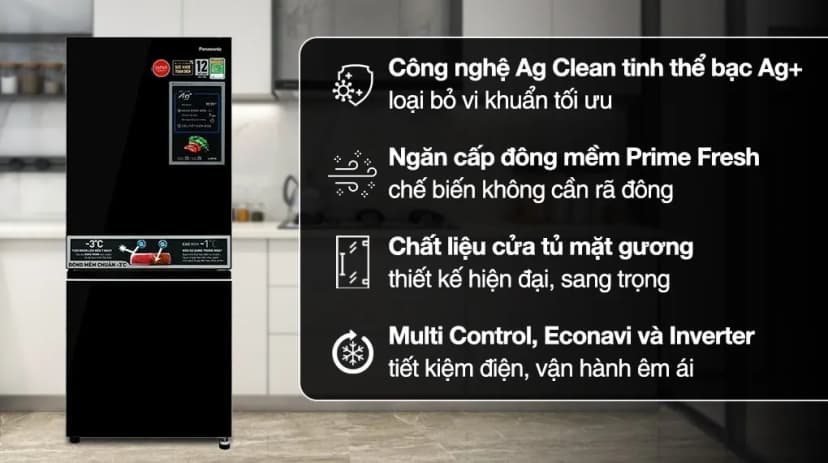 Tủ lạnh Panasonic Inverter 255 lít NR-BV281BGMV - Giá rẻ nhất hôm nay - Ảnh 3