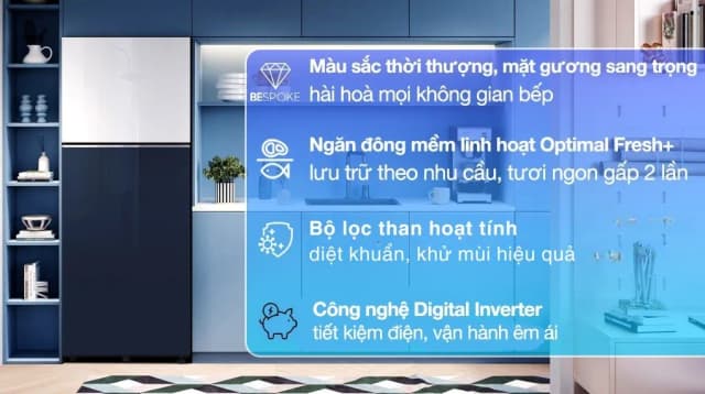 So sánh giá Tủ lạnh Samsung Inverter 305 lít Bespoke RT31CB56248ASV rẻ nhất? - Ảnh 4