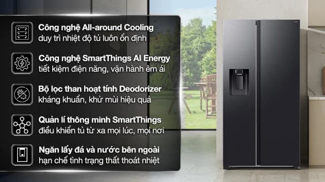 So sánh giá Tủ lạnh Samsung Inverter 635 lít Side By Side RS70F65K2FSV rẻ nhất?